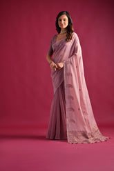 Lemonade Gajri Woven Design Mul Pure Cotton Chanderi Saree - sareeswholesalers